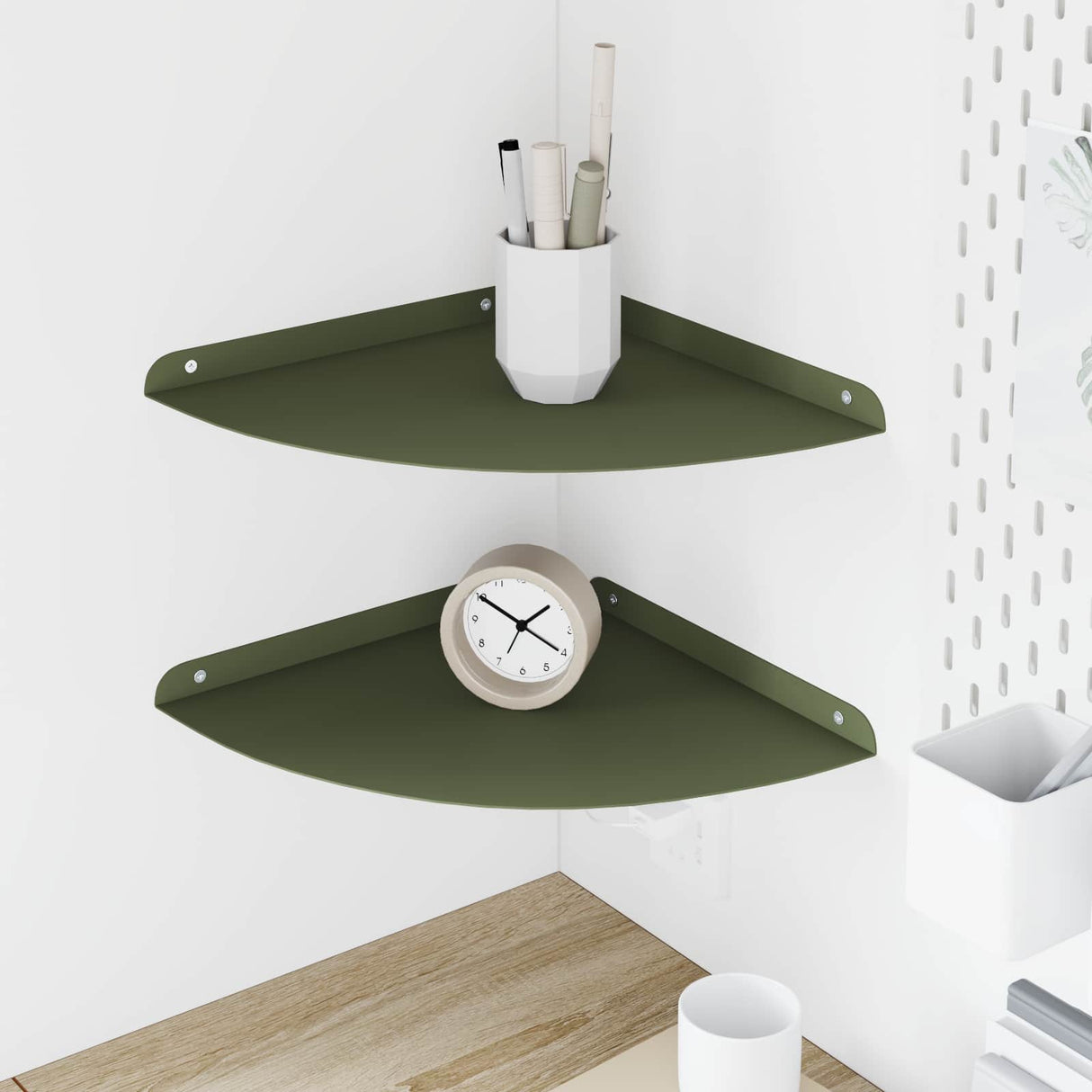 vidaXL Floating Shelf with Storage 2 pcs Black 15 x 15 x 2 cm