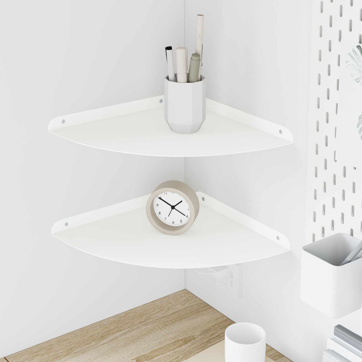 vidaXL Floating Shelf with Storage 2 pcs Black 15 x 15 x 2 cm