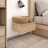 vidaXL Nachtkastje zwevend 40x31x27 cm bewerkt hout wit