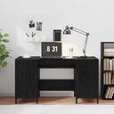 vidaXL Bureau met opslag Oudhout 140 x 50 x 75 cm Bewerkt hout