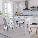 vidaXL Eettafel 120x60x76 cm bewerkt hout wit
