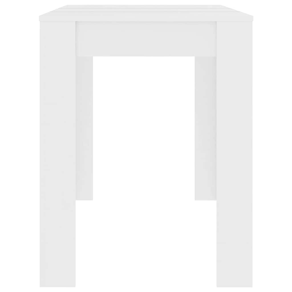 vidaXL Eettafel 120x60x76 cm bewerkt hout wit