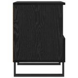 vidaXL Bedside Cabinet with Drawer Black Oak 40x35x50 cm Engineered Wood