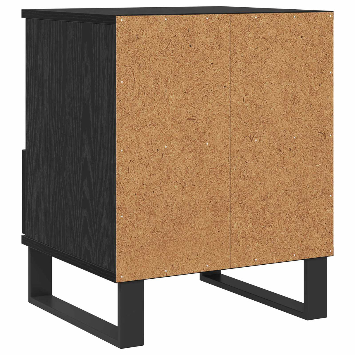 vidaXL Bedside Cabinet with Drawer Black Oak 40x35x50 cm Engineered Wood