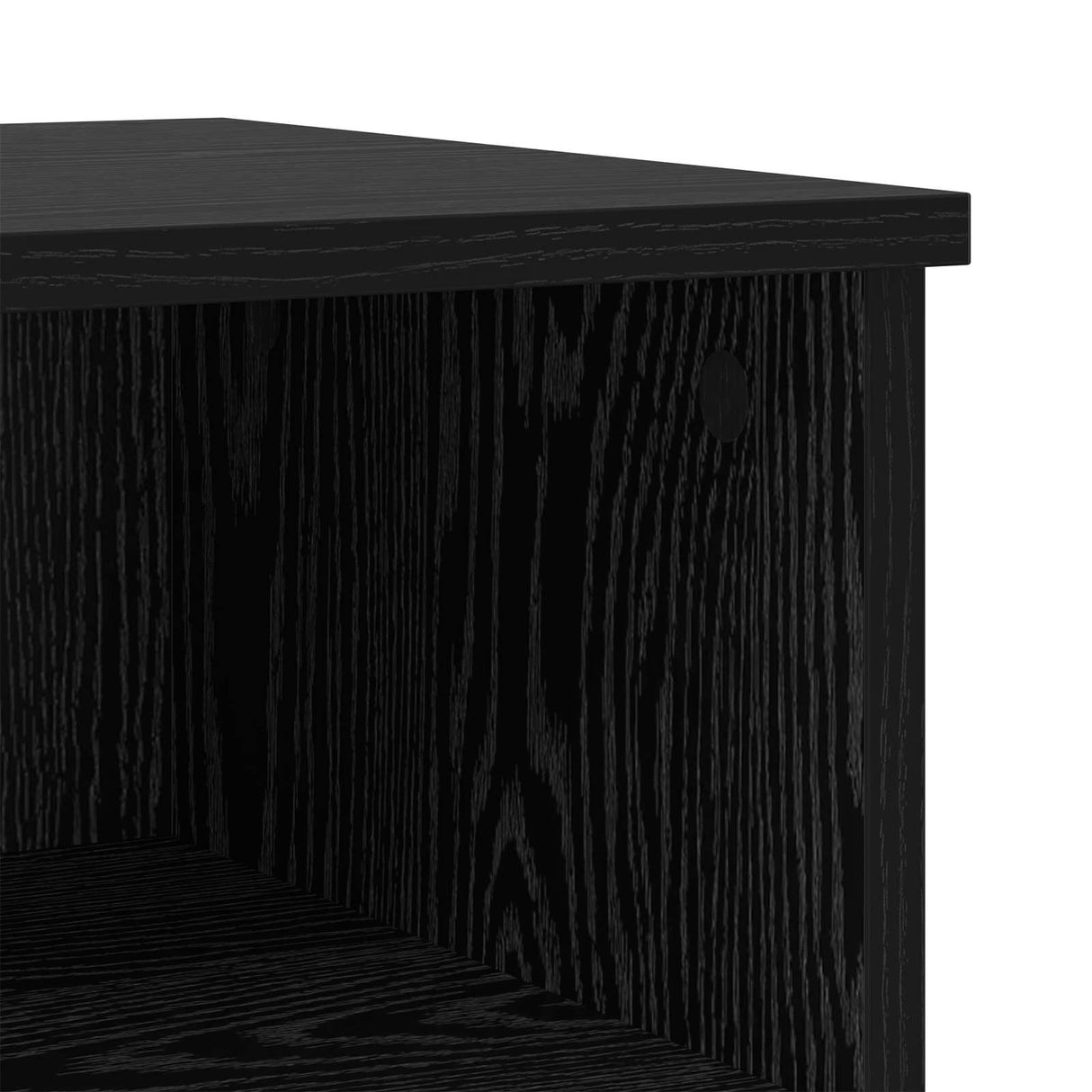vidaXL Bedside Cabinet with Drawer Black Oak 40x35x50 cm Engineered Wood
