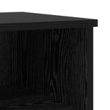 vidaXL Bedside Cabinet with Drawer Black Oak 40x35x50 cm Engineered Wood