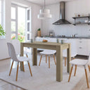 vidaXL Eettafel 120x60x76 cm bewerkt hout wit