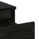 vidaXL Bedkast met lade Zwart Eiken 40 x 35 x 50 cm Bewerkt hout