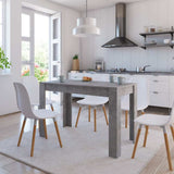 vidaXL Eettafel 120x60x76 cm bewerkt hout wit