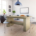 vidaXL Eettafel 180x90x76 cm bewerkt hout wit