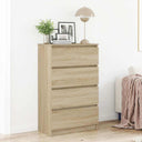 vidaXL Dressoir 60x35x98,5 cm bewerkt hout wit