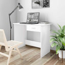 vidaXL Bureau 100x50x76 cm bewerkt hout wit