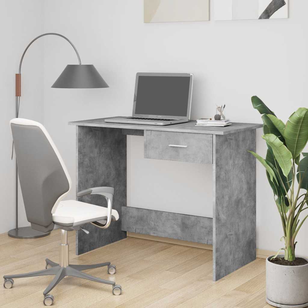 vidaXL Bureau 100x50x76 cm bewerkt hout wit