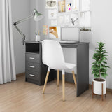 vidaXL Bureau met lades 110x50x76 cm spaanplaat wit