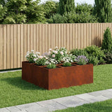 vidaXL Plantenbak zilver 100 x 100 x 20 cm Gegalvaniseerd staal