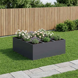 vidaXL Plantenbak zilver 100 x 100 x 20 cm Gegalvaniseerd staal