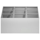 vidaXL Plantenbak zilver 100 x 100 x 20 cm Gegalvaniseerd staal