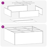 vidaXL Plantenbak zilver 100 x 100 x 20 cm Gegalvaniseerd staal