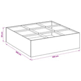 vidaXL Plantenbak zilver 100 x 100 x 20 cm Gegalvaniseerd staal
