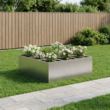 vidaXL Plantenbak zilver 100 x 100 x 20 cm Gegalvaniseerd staal