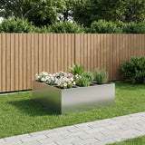 vidaXL Plantenbak zilver 100 x 100 x 20 cm Gegalvaniseerd staal