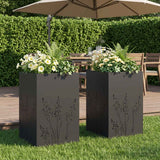 vidaXL Planter Olive Green 50 x 50 x 75 cm Cold-rolled steel