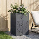 vidaXL Planter Olive Green 50 x 50 x 75 cm Cold-rolled steel