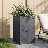 vidaXL Planter Olive Green 50 x 50 x 75 cm Cold-rolled steel