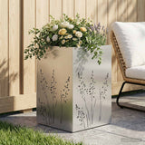 vidaXL Planter Olive Green 50 x 50 x 75 cm Cold-rolled steel