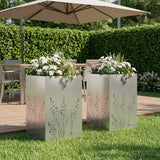 vidaXL Planter Olive Green 50 x 50 x 75 cm Cold-rolled steel