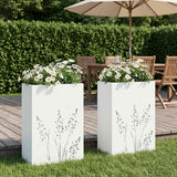 vidaXL Planter Olive Green 50 x 50 x 75 cm Cold-rolled steel