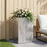 vidaXL Planter Olive Green 50 x 50 x 75 cm Cold-rolled steel