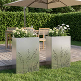 vidaXL Planter Olive Green 50 x 50 x 75 cm Cold-rolled steel