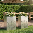 vidaXL Planter Olive Green 50 x 50 x 75 cm Cold-rolled steel