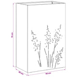 vidaXL Planter Olive Green 50 x 50 x 75 cm Cold-rolled steel