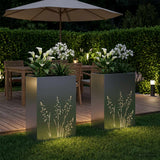 vidaXL Planter Olive Green 50 x 50 x 75 cm Cold-rolled steel