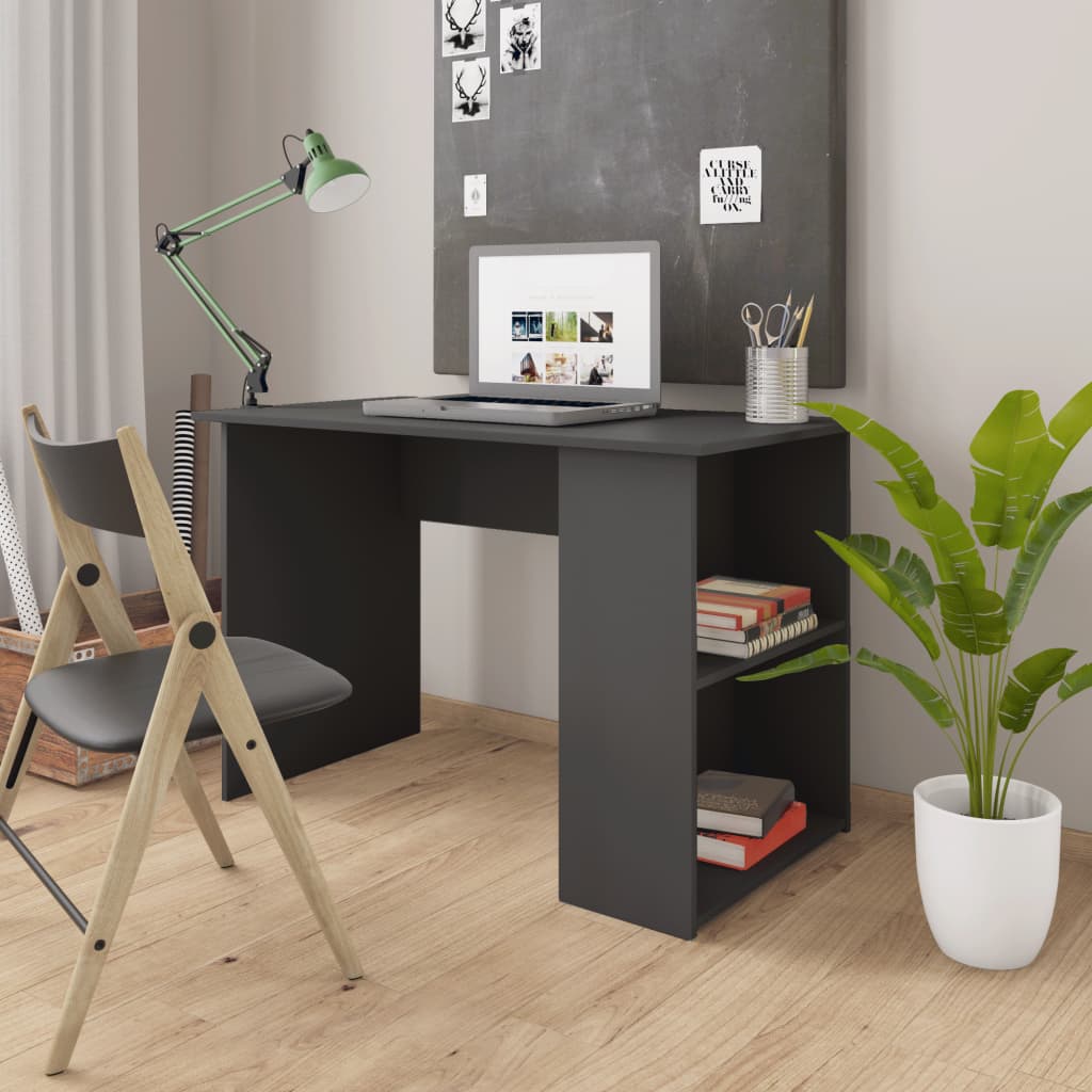 vidaXL Desk 110x60x73 cm engineered wood white