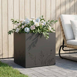 vidaXL Planter Olive Green 50 x 50 x 75 cm Cold-rolled steel