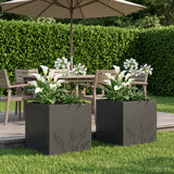 vidaXL Planter Olive Green 50 x 50 x 75 cm Cold-rolled steel