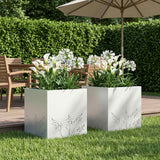 vidaXL Planter Olive Green 50 x 50 x 75 cm Cold-rolled steel