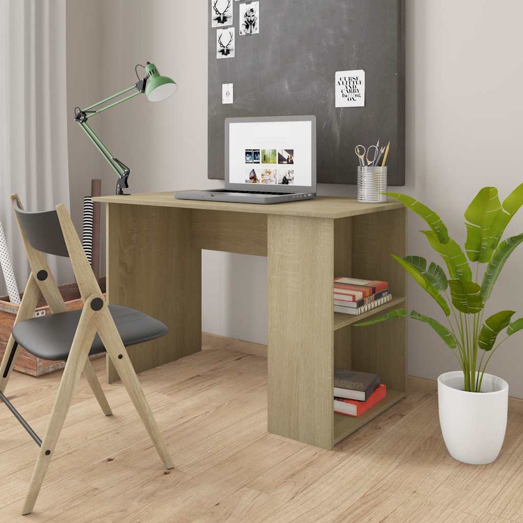 vidaXL Desk 110x60x73 cm engineered wood white