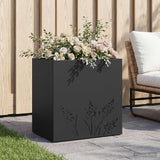 vidaXL Planter Olive Green 50 x 50 x 75 cm Cold-rolled steel