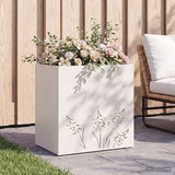 vidaXL Planter Olive Green 50 x 50 x 75 cm Cold-rolled steel