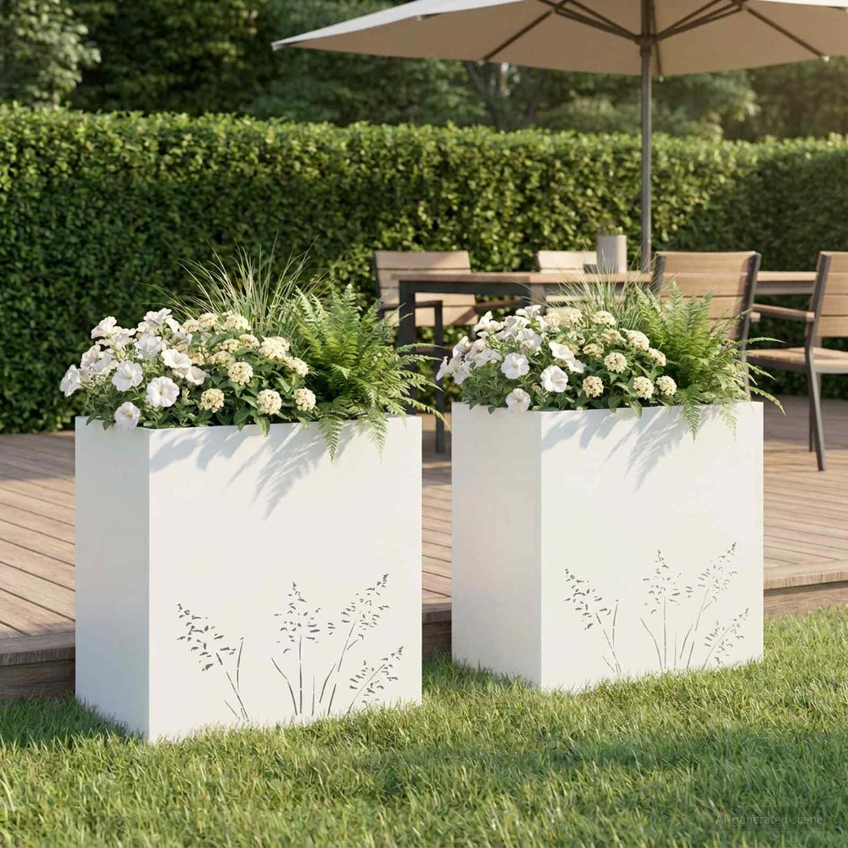 vidaXL Planter Olive Green 50 x 50 x 75 cm Cold-rolled steel