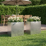 vidaXL Planter Olive Green 50 x 50 x 75 cm Cold-rolled steel