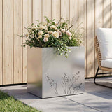 vidaXL Planter Olive Green 50 x 50 x 75 cm Cold-rolled steel