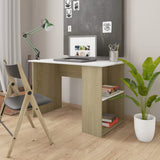 vidaXL Desk 110x60x73 cm engineered wood white