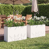 vidaXL Planter Olive Green 50 x 50 x 75 cm Cold-rolled steel