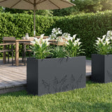 vidaXL Planter Olive Green 50 x 50 x 75 cm Cold-rolled steel