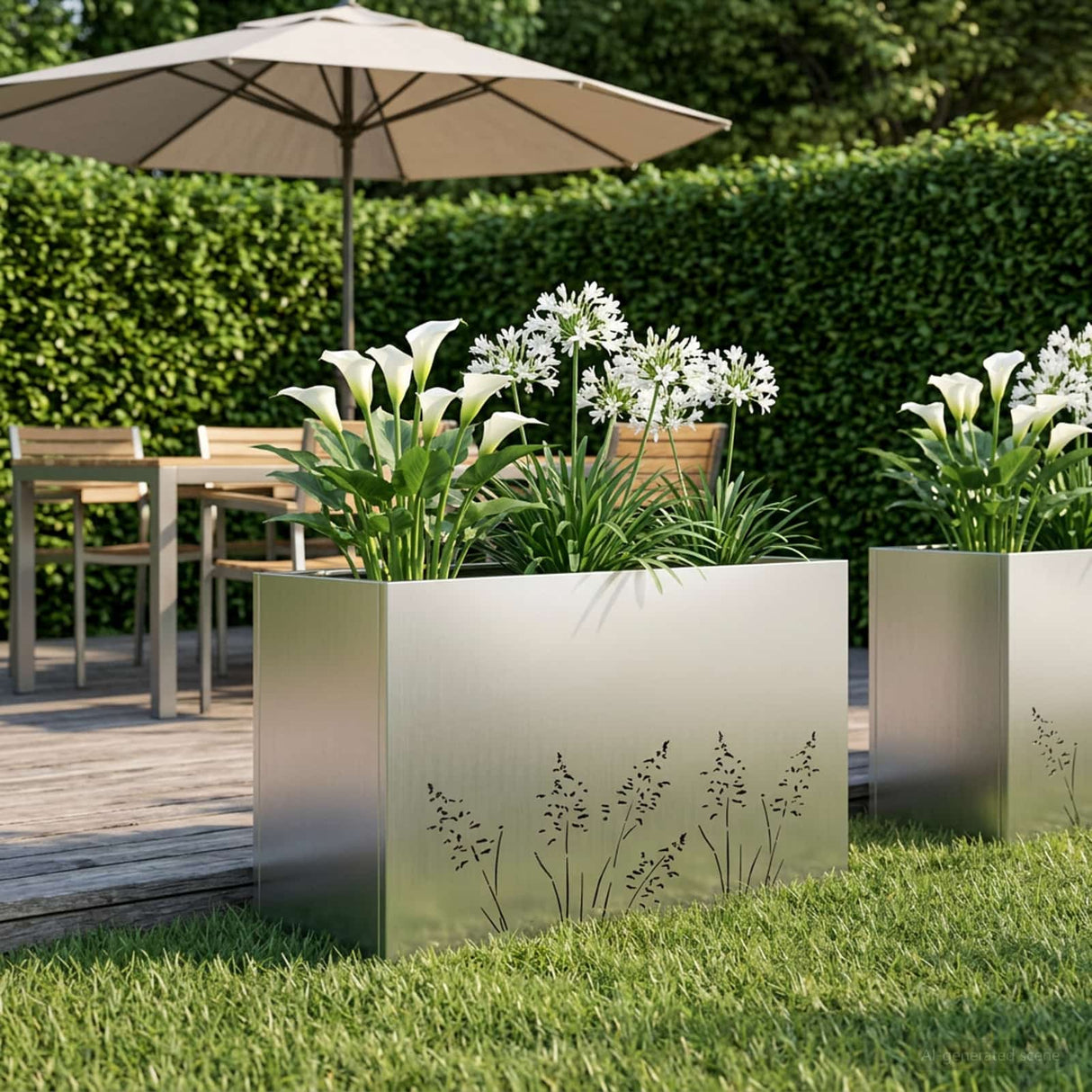 vidaXL Planter Olive Green 50 x 50 x 75 cm Cold-rolled steel